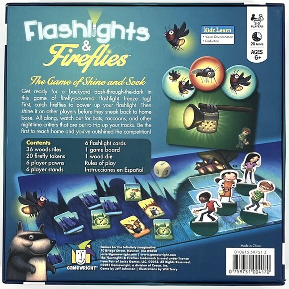 Flashlights and Fireflies The Game of Shine and Seek by Gamewright Complete - Picture 2 of 3